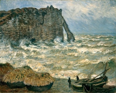 Rough Sea at Etretat by Claude Monet